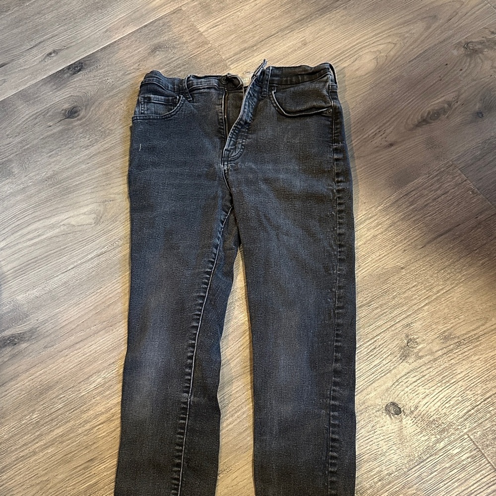 Dark Wash Black High Rise Skinny Jeans